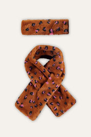 B.Nosy Jill Scarve And Headband Set Lilac Panther