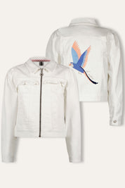 PIA denim jacket white