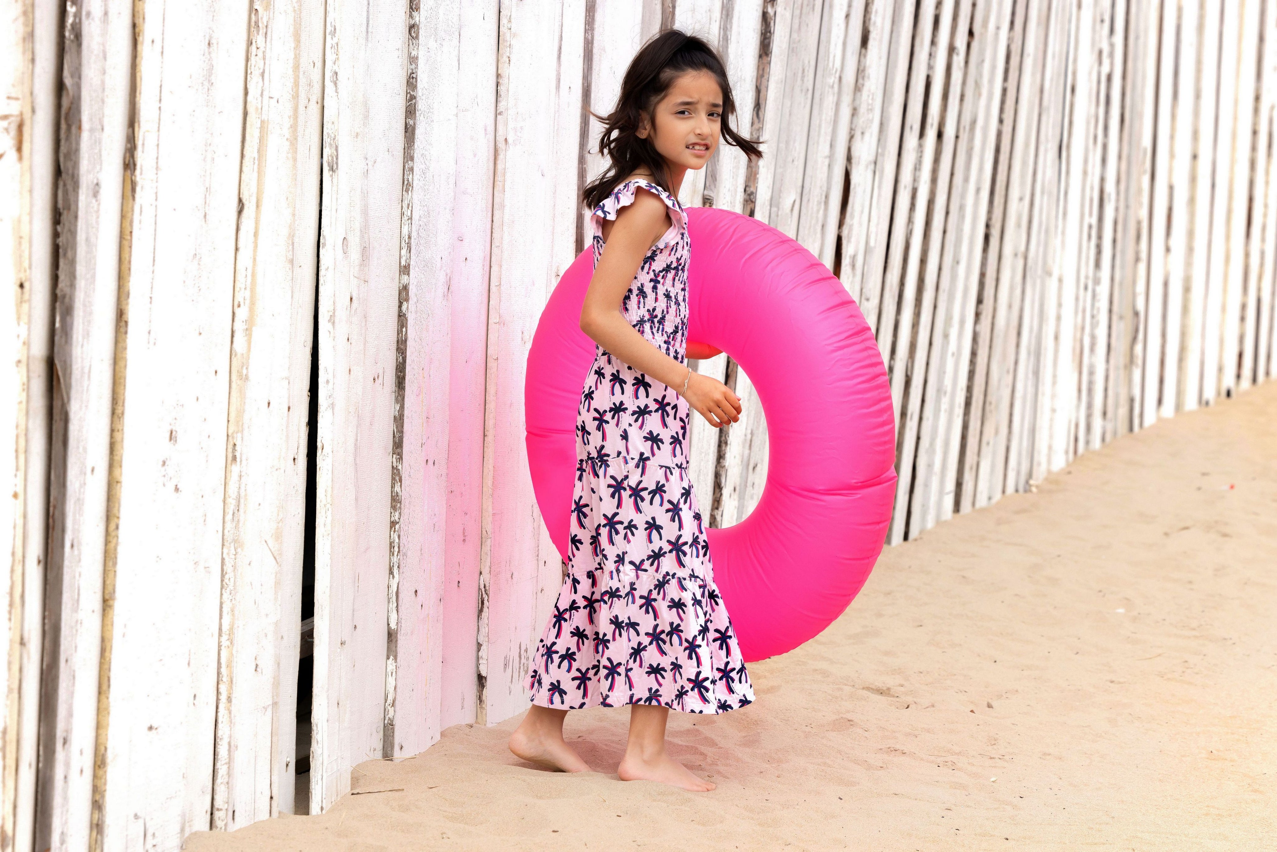 B.Nosy Tatum Jurk Roze Met Blauw