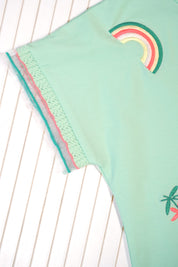 B.Nosy T-shirt Tanja groen Blossom