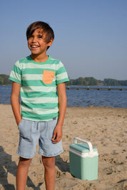 B.Nosy T-shirt Timmy groen Smiley Icegreen