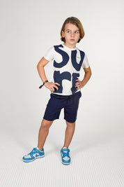 B.Nosy T-shirt Timmy wit Surf cotton