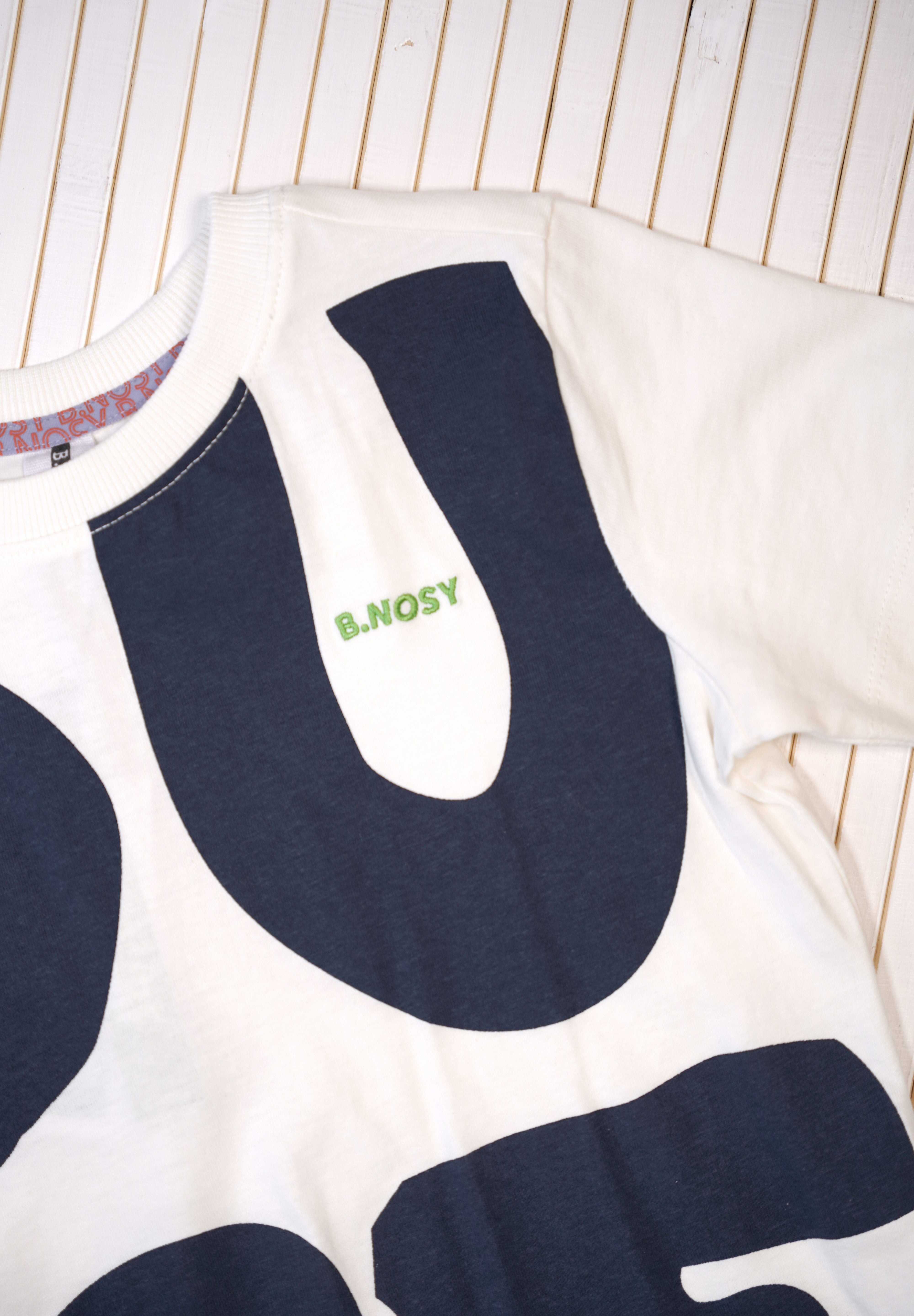 B.Nosy T-shirt Timmy wit Surf cotton