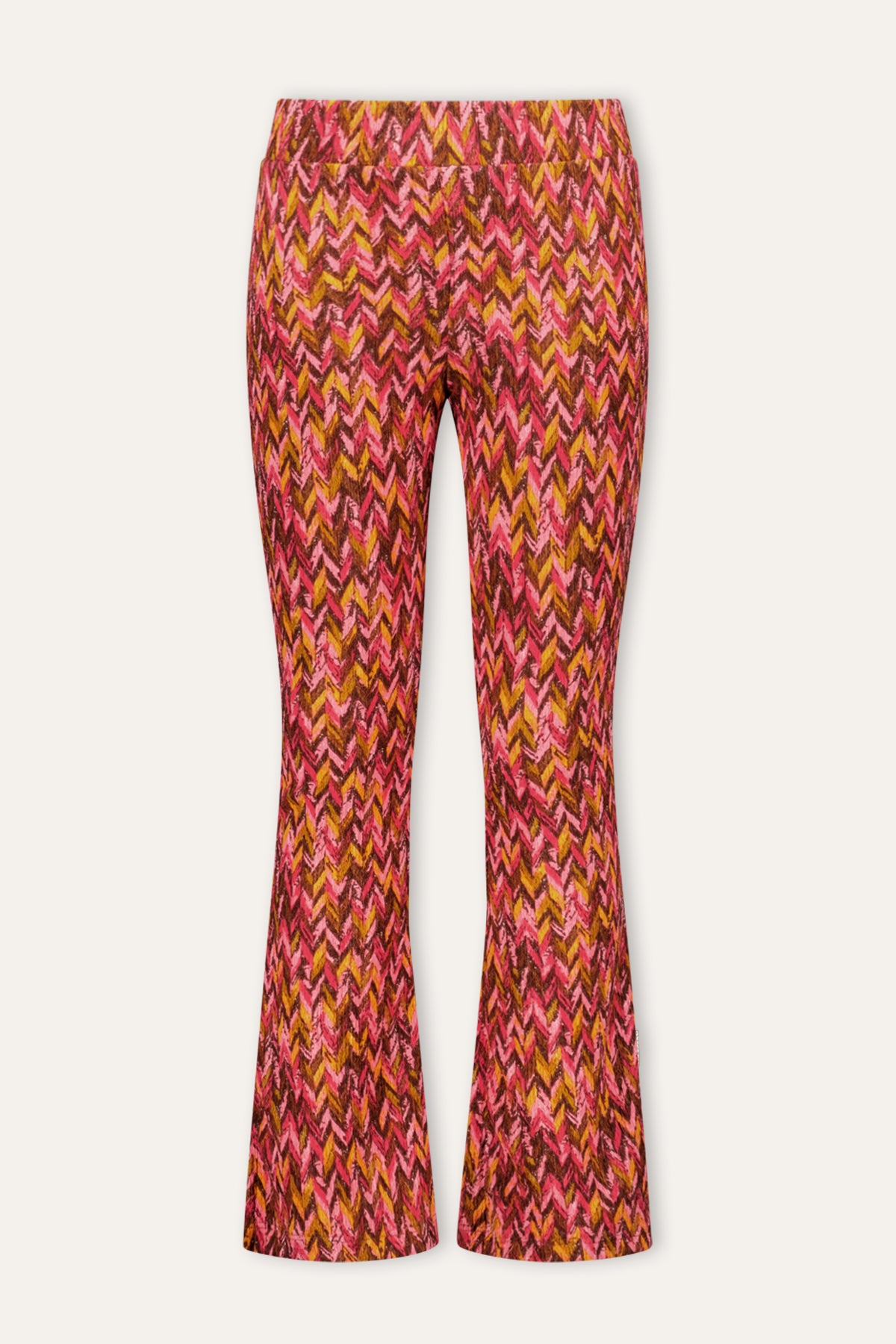 Pepper Flared Broek Zigzag Roze
