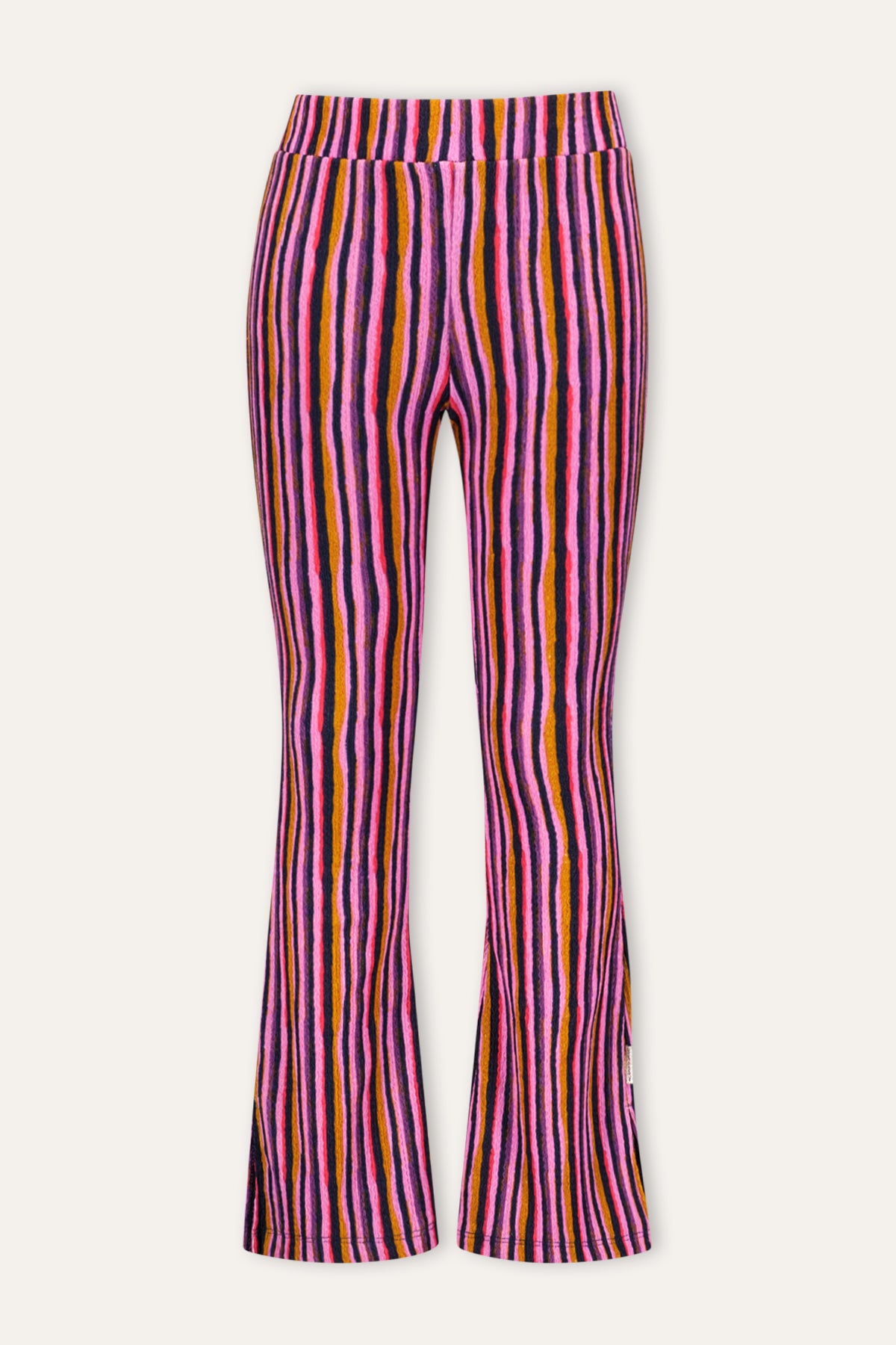 Pepper Flared Broek Streep Paars
