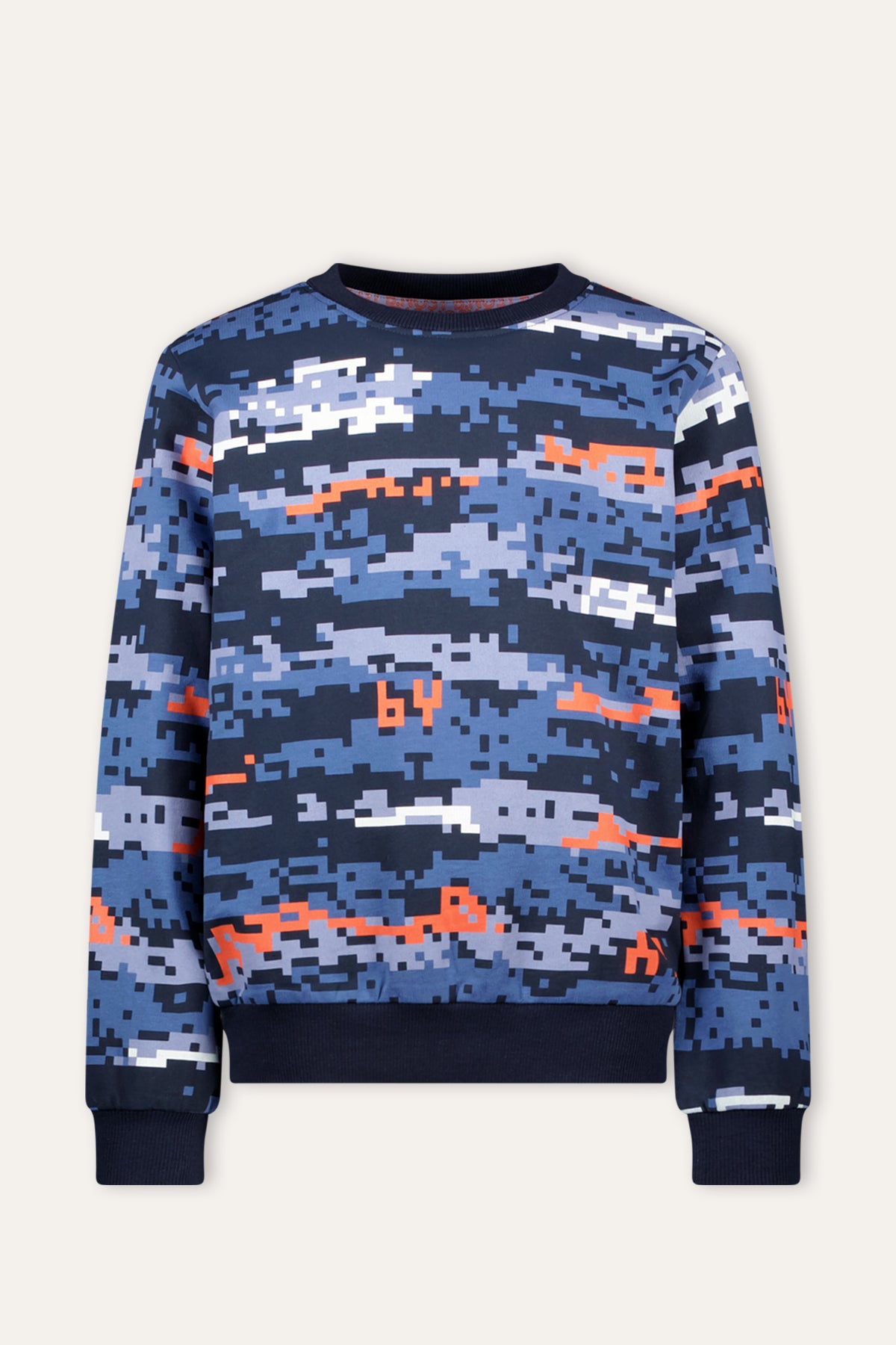 Scott Sweater Print Blauw