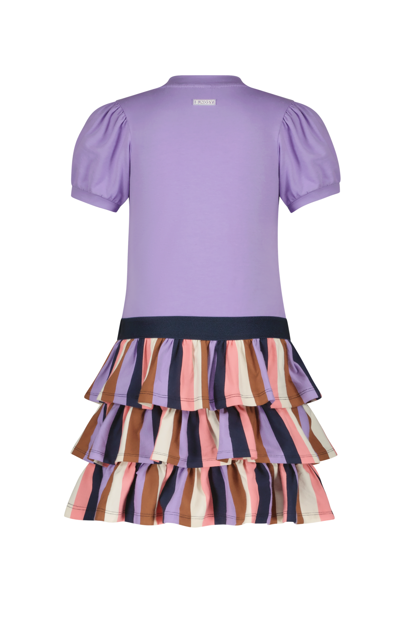 Girls dress w/ lilac puff sleeves top / 3 layers skirt