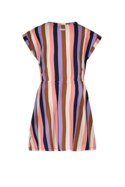 B.Nosy Girls Multi Color Stripe Dress W/ Cut Out Side Part
