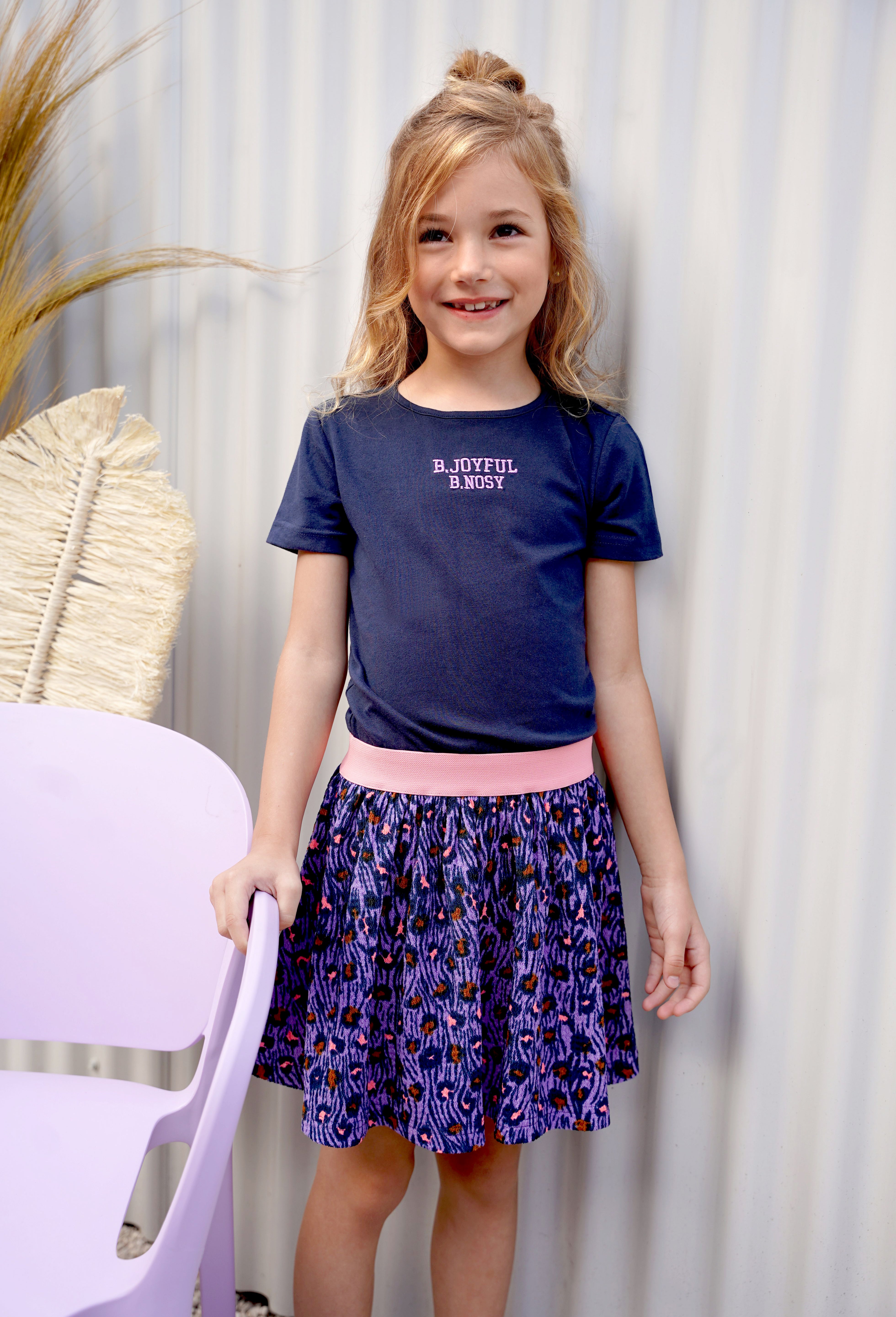 B.Nosy Girls Dress Wit Leo Skirt And Solid Jersey Top
