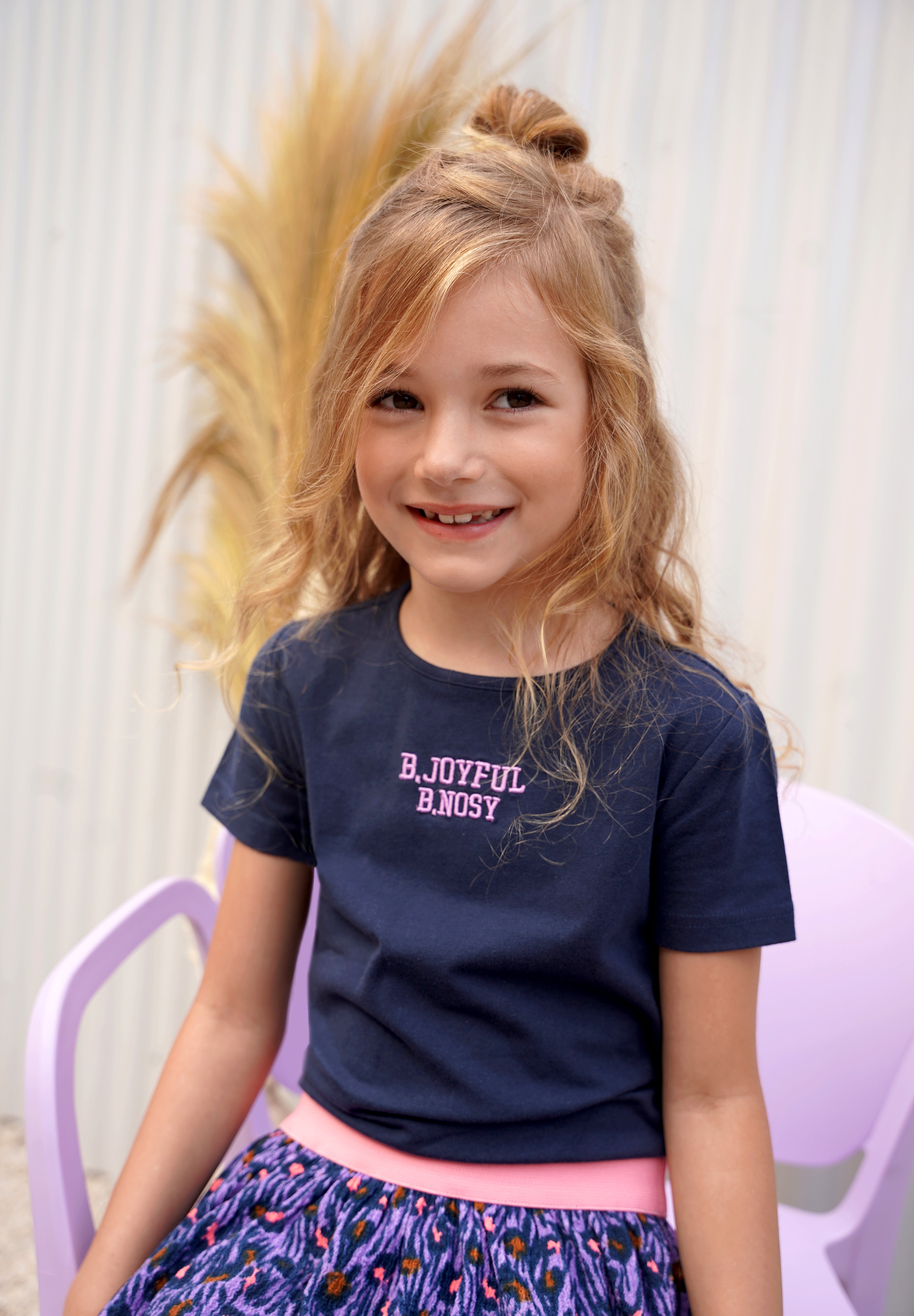 B.Nosy Girls Dress Wit Leo Skirt And Solid Jersey Top