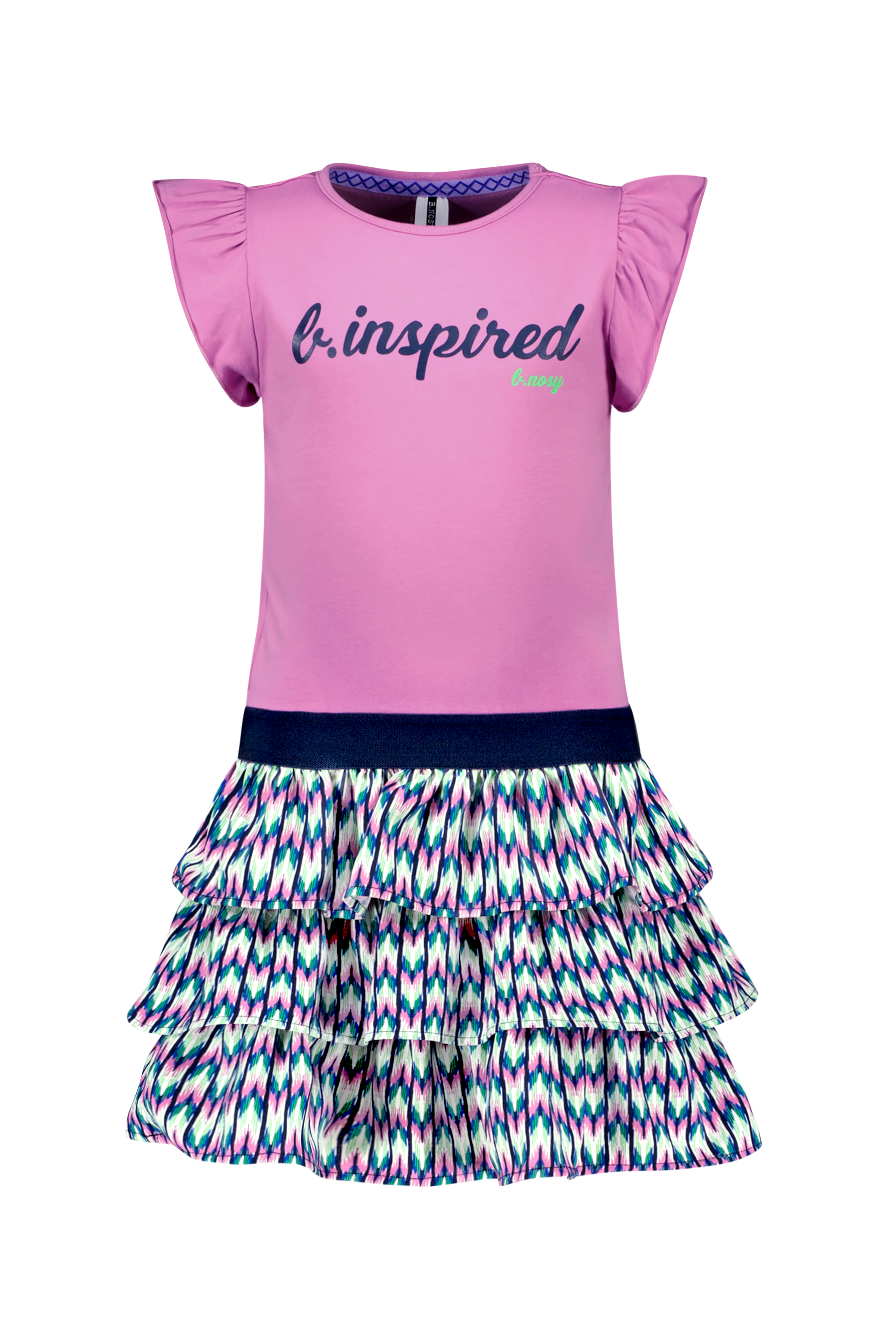 B.Nosy Mädchenkleid mit Jersey-Shirt und 3-lagigem Rockteil