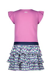 B.Nosy Mädchenkleid mit Jersey-Shirt und 3-lagigem Rockteil