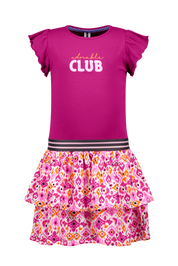 B.Nosy Girls Dress W/ Jersey Top And 2 Layer Skirt Part