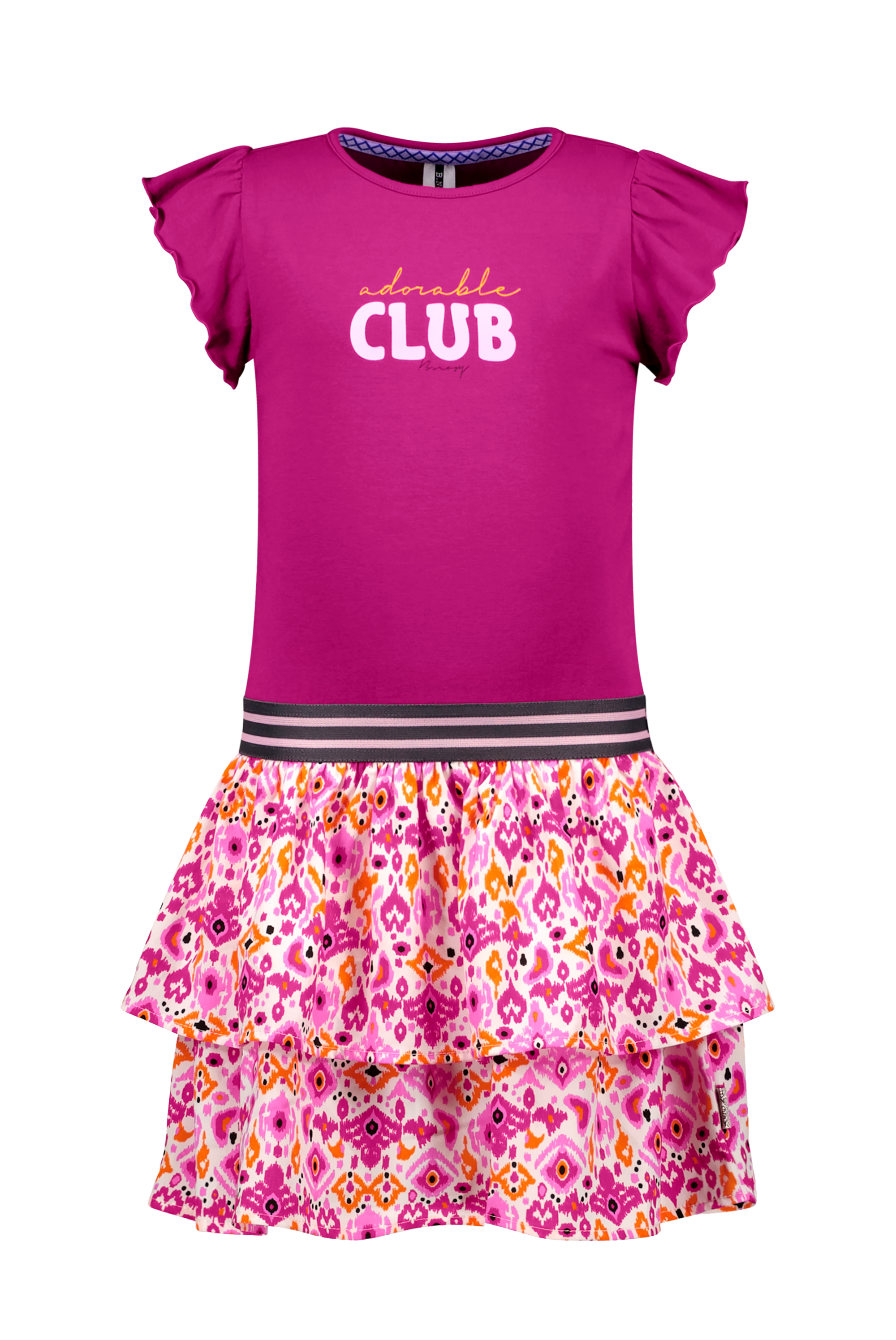 B.Nosy Girls Dress W/ Jersey Top And 2 Layer Skirt Part