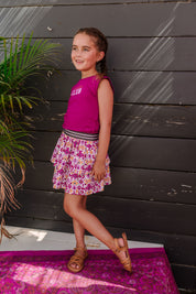 B.Nosy Girls Dress W/ Jersey Top And 2 Layer Skirt Part
