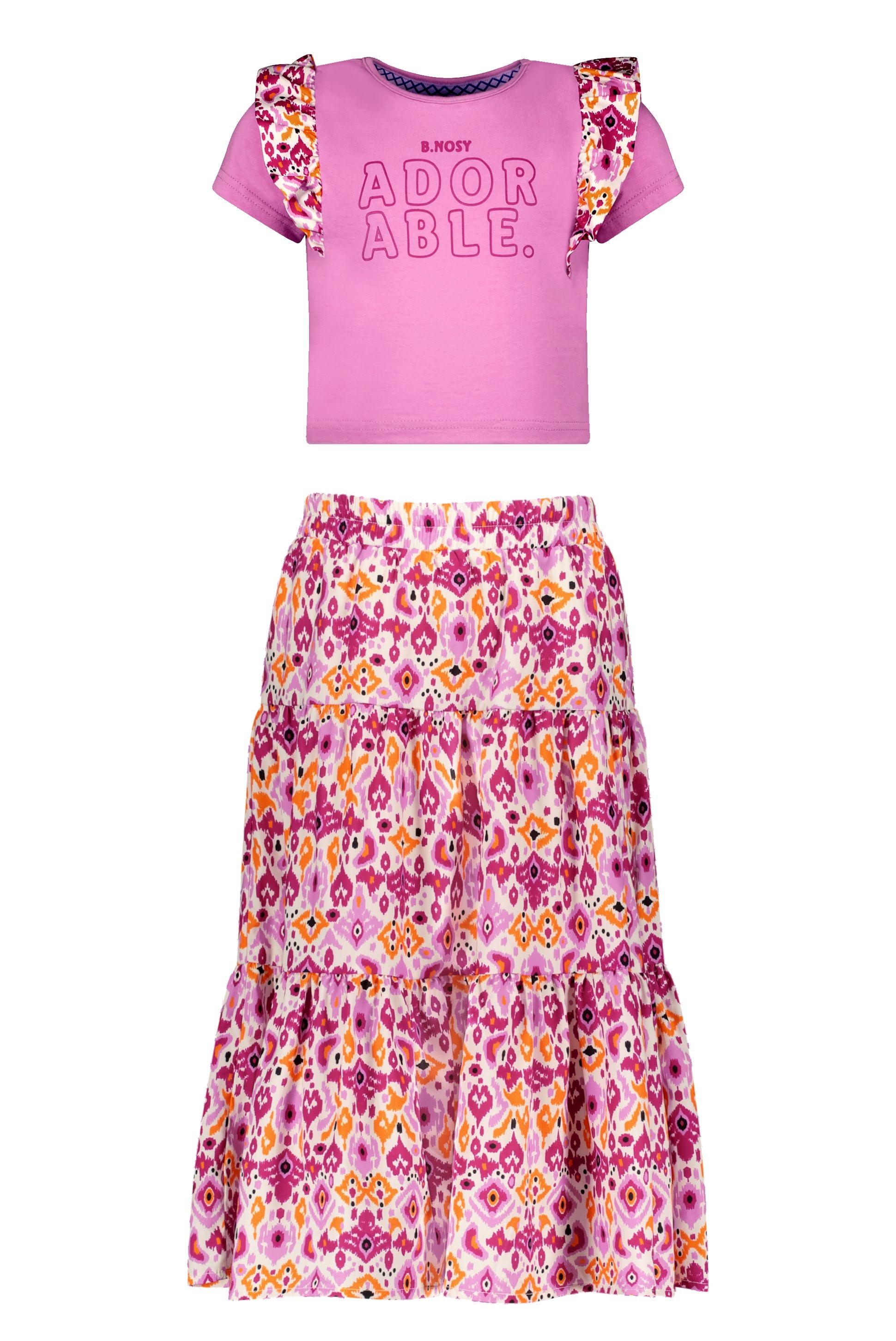 Girls 2-piece set: midi skirt + crop top Orchid 2026