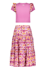 Girls 2-piece set: midi skirt + crop top Orchid 2026