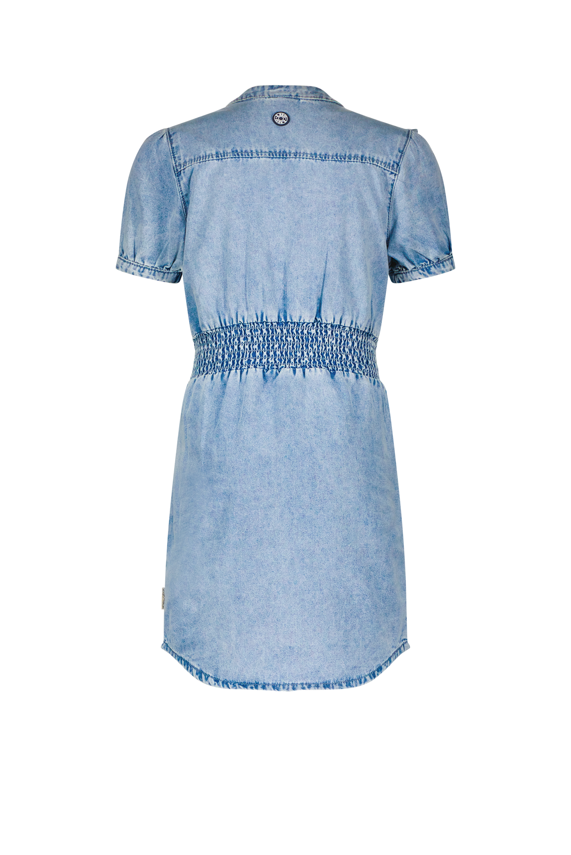 B.Nosy Mädchen Chambray-Kleid mit Reißverschluss und gesmoktem Bund