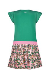 B.Nosy Girls Dress W/ Jersey Top And Woven Skirt Part