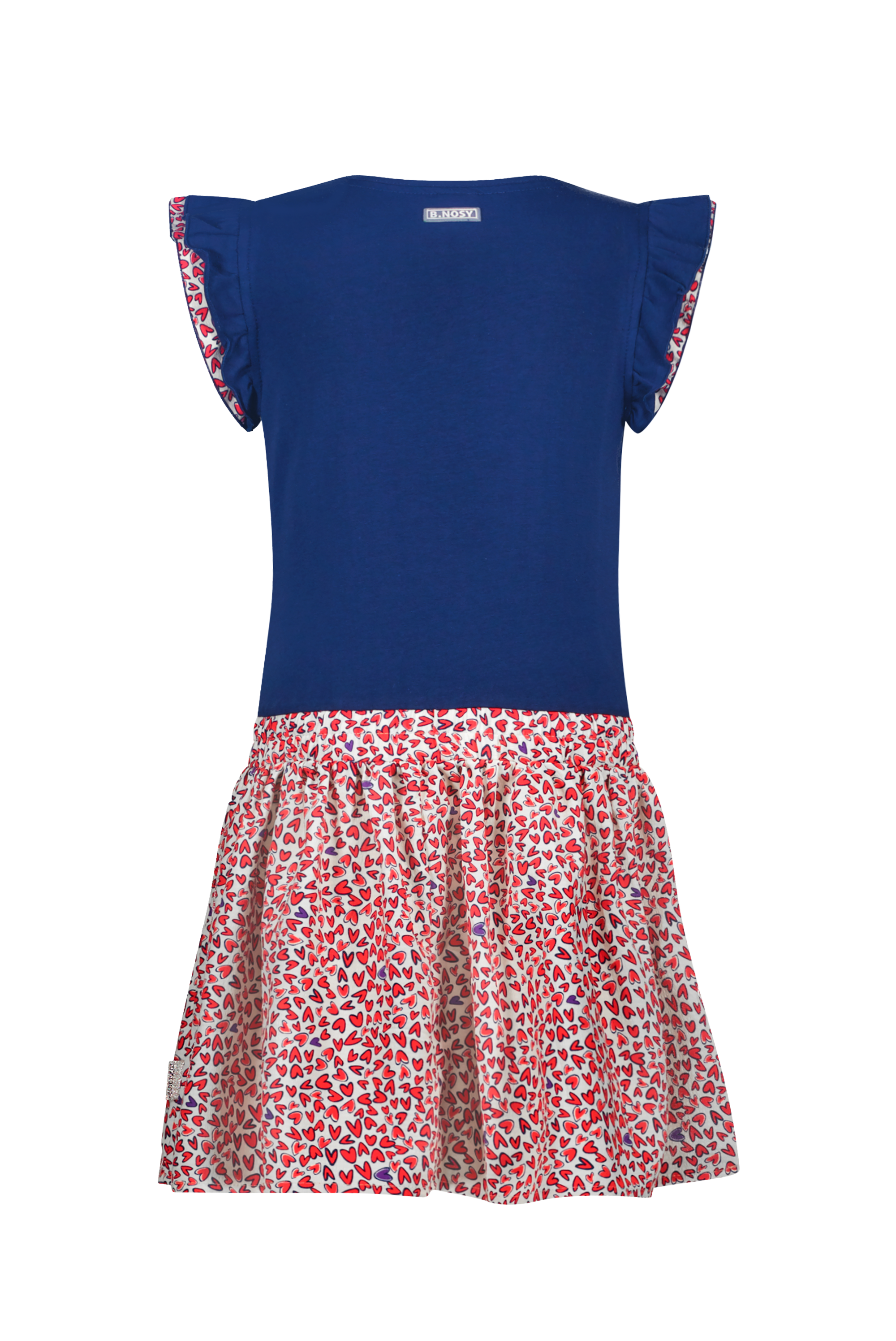 B.Nosy Girls Dress W/ Smocked Shoulder Detail / Aop Skirt