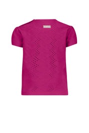 Mini embroidery jersey top