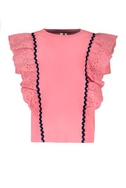 Mini girls t-shirt w/ print artwork Geranium pink