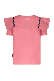Mini girls t-shirt w/ print artwork Geranium pink