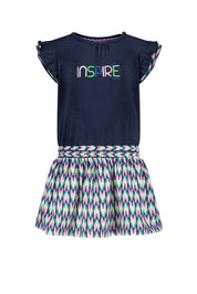 Mini girls dress navy