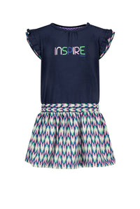 Mini girls dress navy - navy / 74