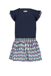 Mini girls dress navy