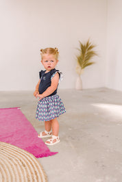 Mini girls dress navy