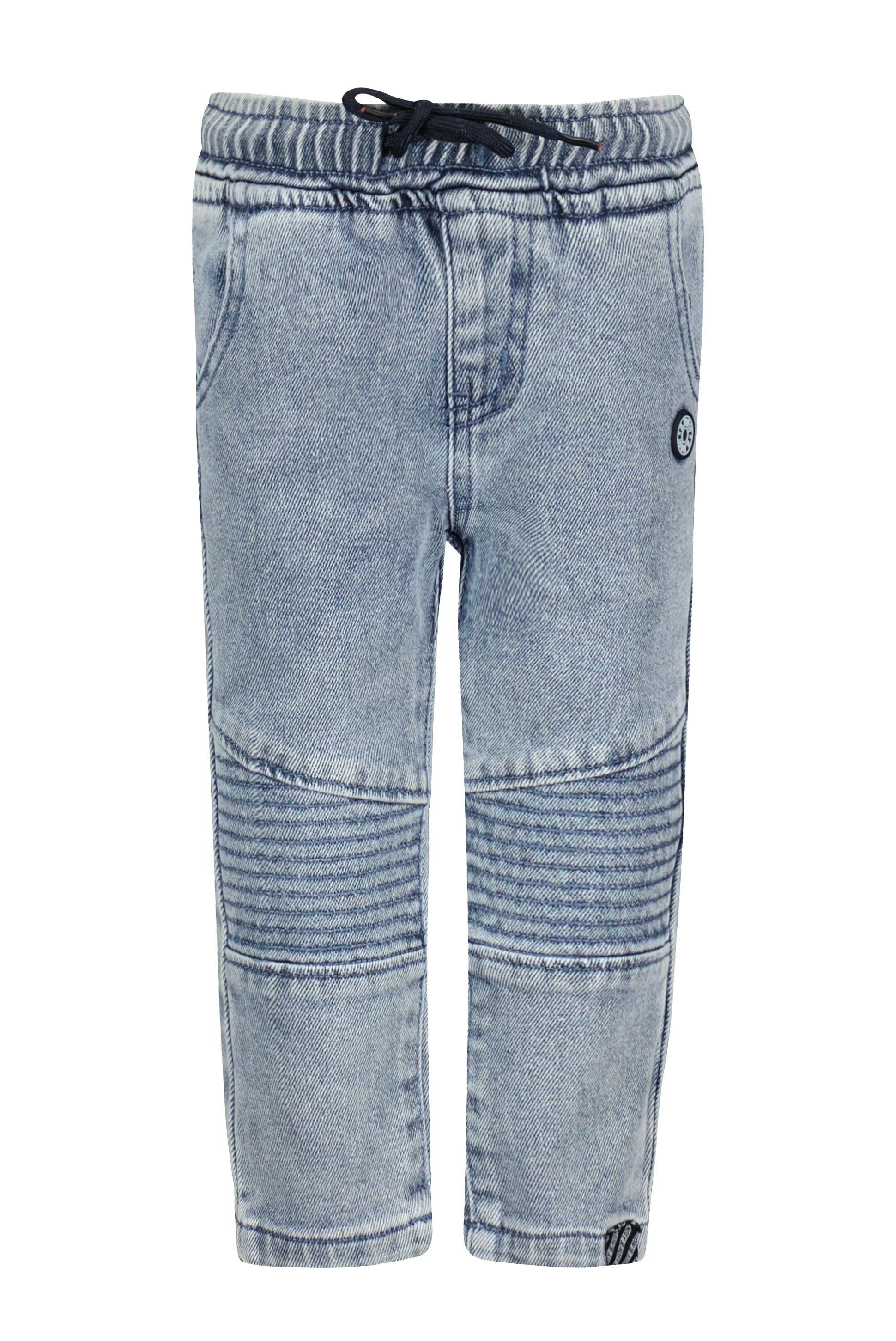 Mini boys denim pants w/ folded knee parts