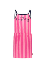 Girls long stripe dress w/ elastic in waist Phlox Pink 2026