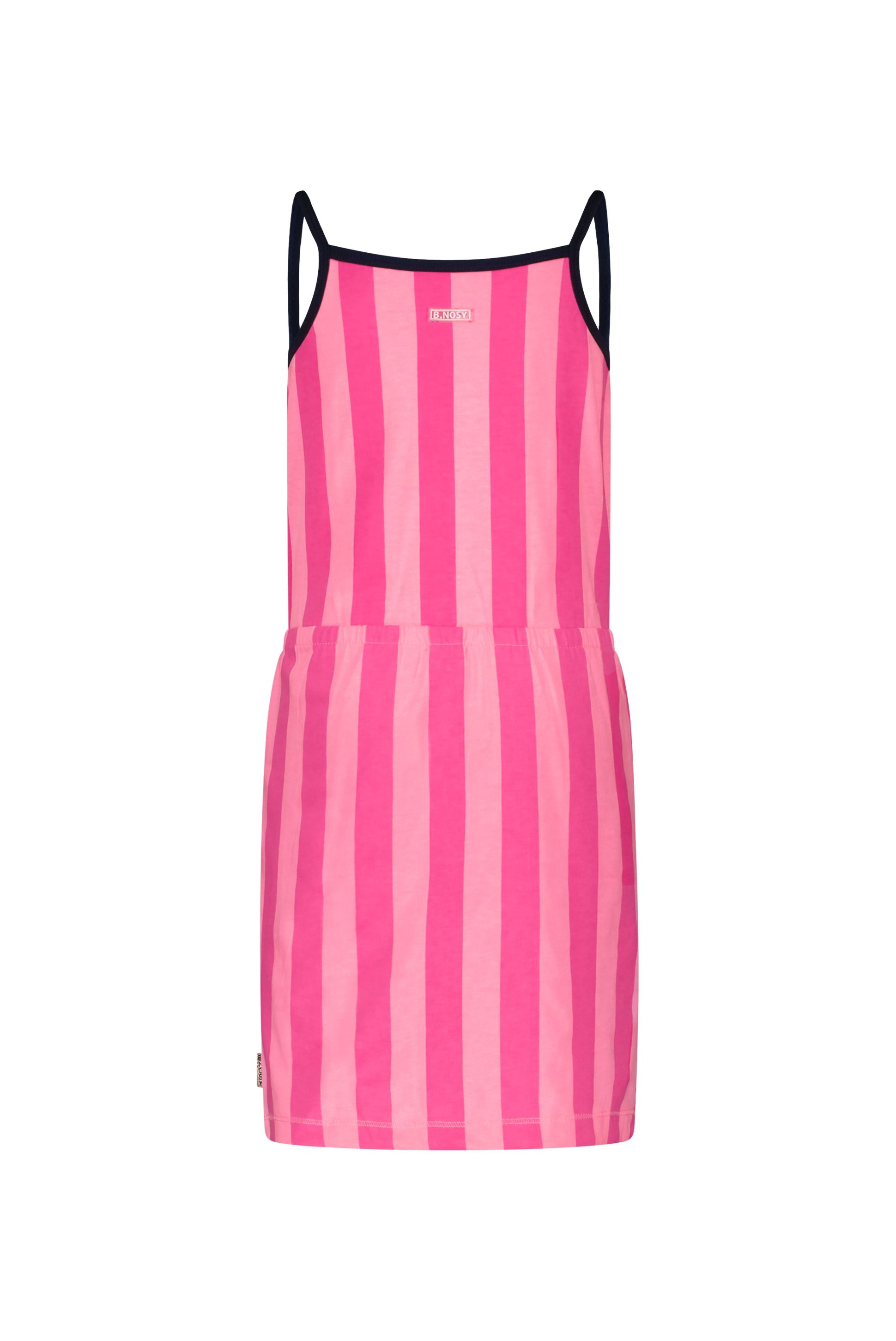 Girls long stripe dress w/ elastic in waist Phlox Pink 2026