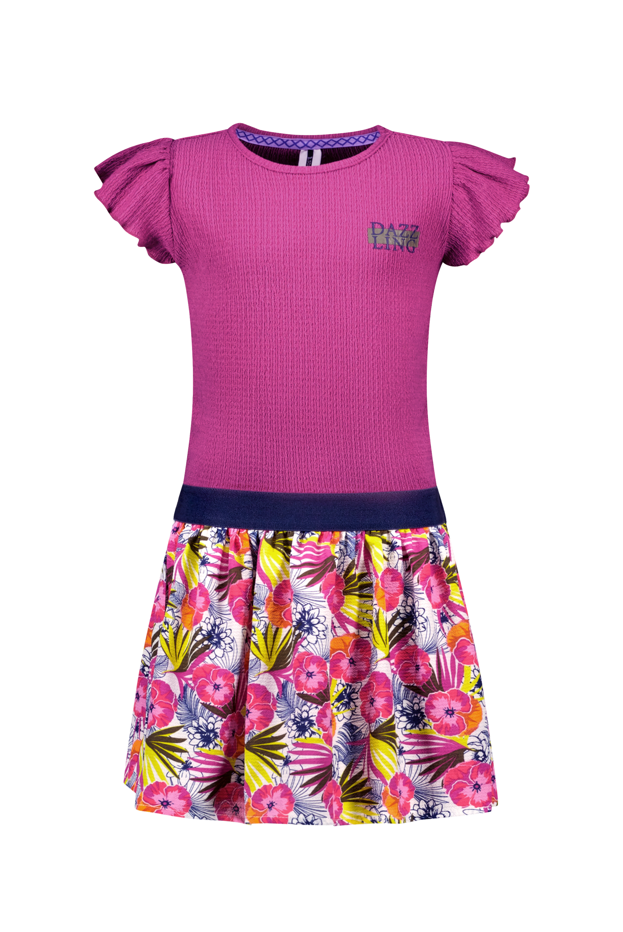 Girls dress w/ jersey top and woven skirt part Magenta 2026