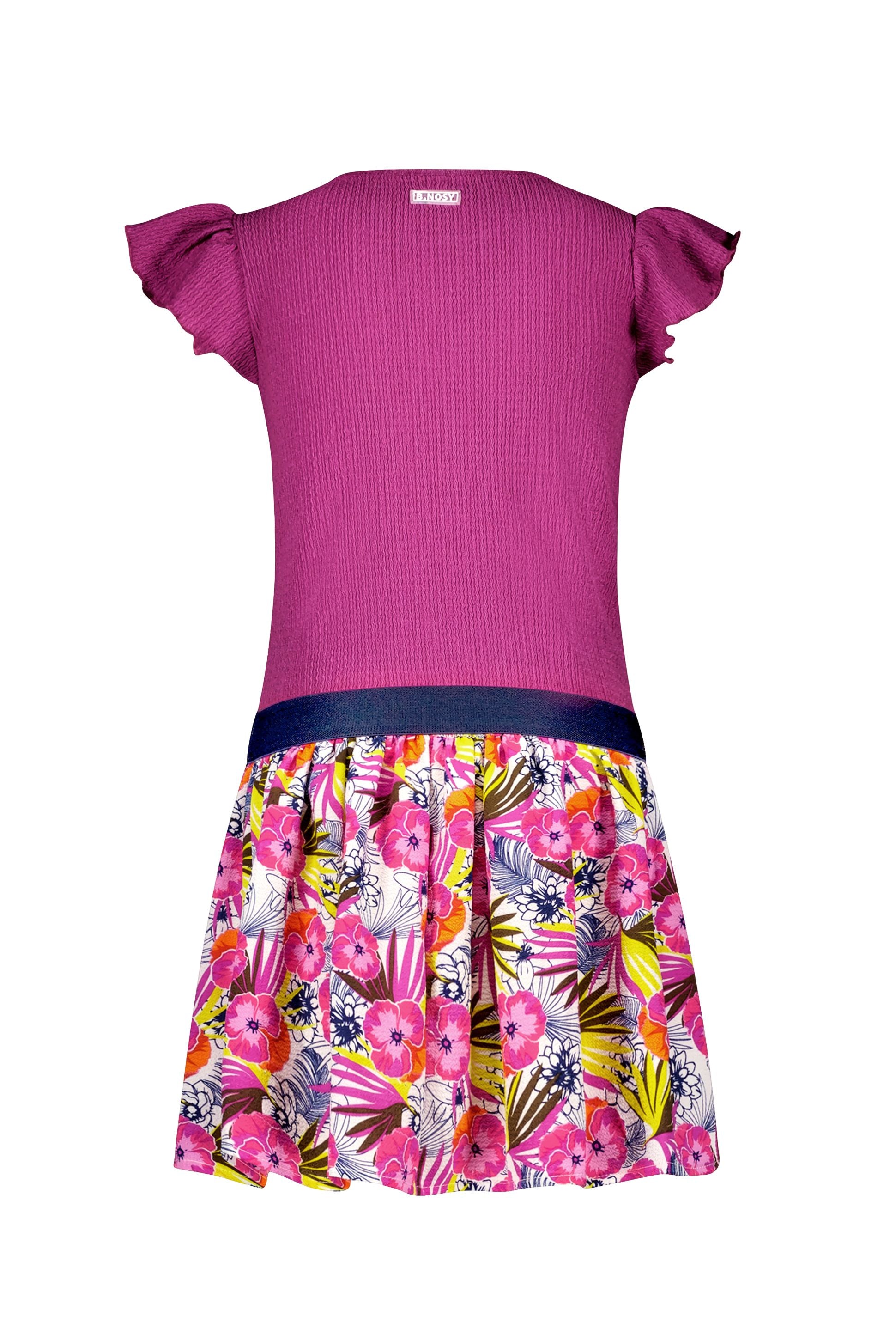 Girls dress w/ jersey top and woven skirt part Magenta 2026