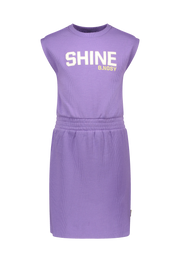 Girls small waffle midi dress w/ elasticated waist Boug Lilac 2026