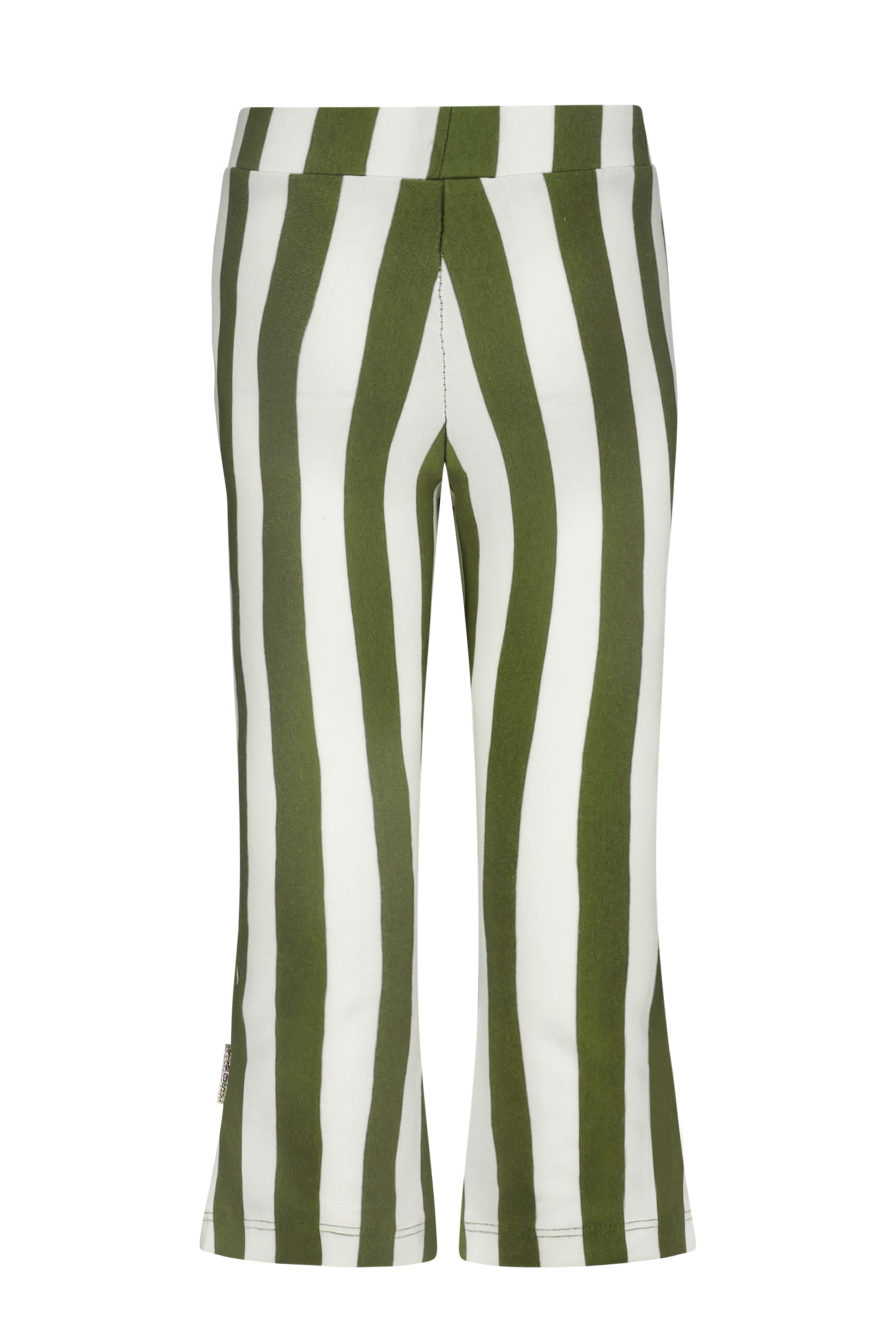 Mini girls flared pants in stripe
