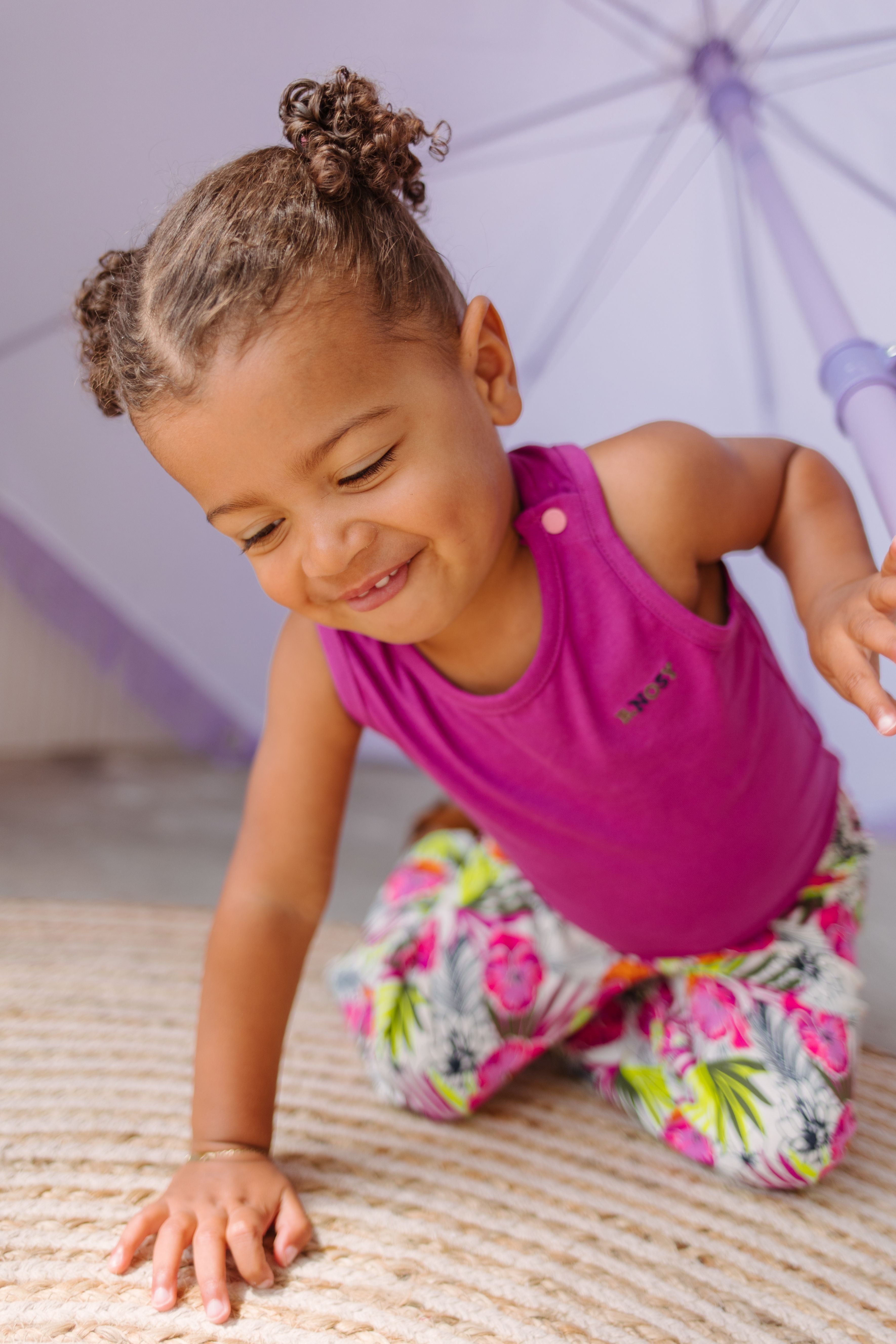 Mini girls dazzling aop palazzo pants