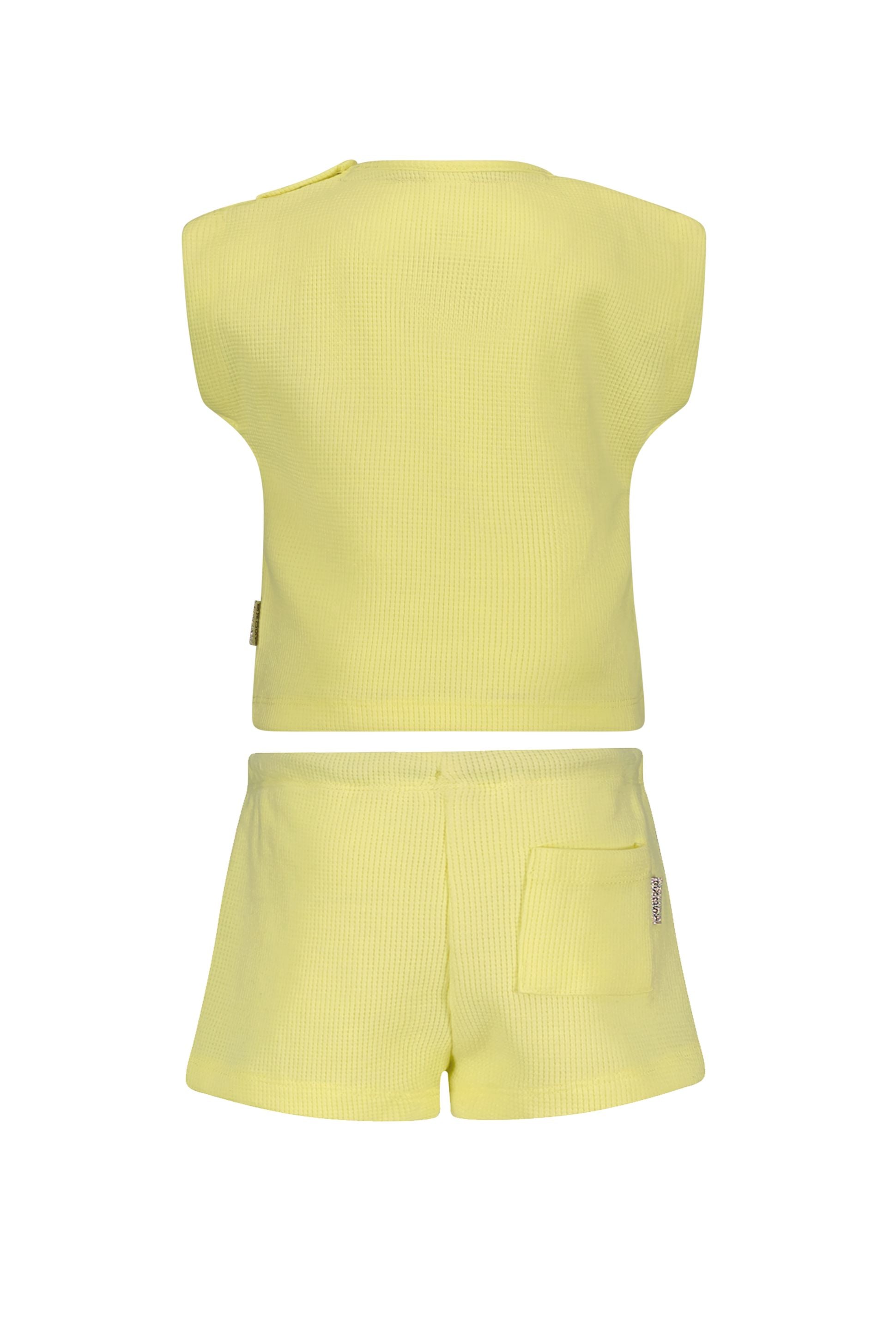 Mini girls waffle top w/ shorts