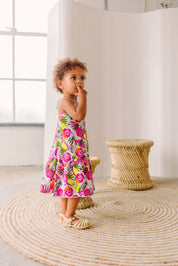 Mini girls dazzling aop dress