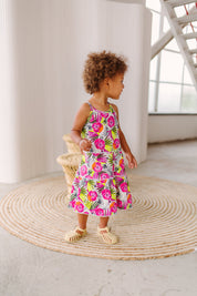 Mini girls dazzling aop dress