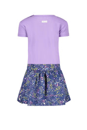 Mini girls dress w/ lilac top and 2 layer leopard skirt