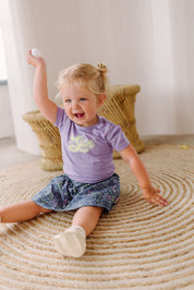 Mini girls dress w/ lilac top and 2 layer leopard skirt