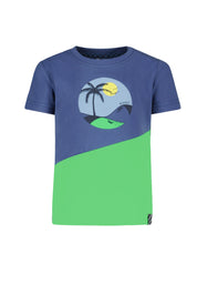 Mini boys t-shirt w/ slanted c&s panel and artwork