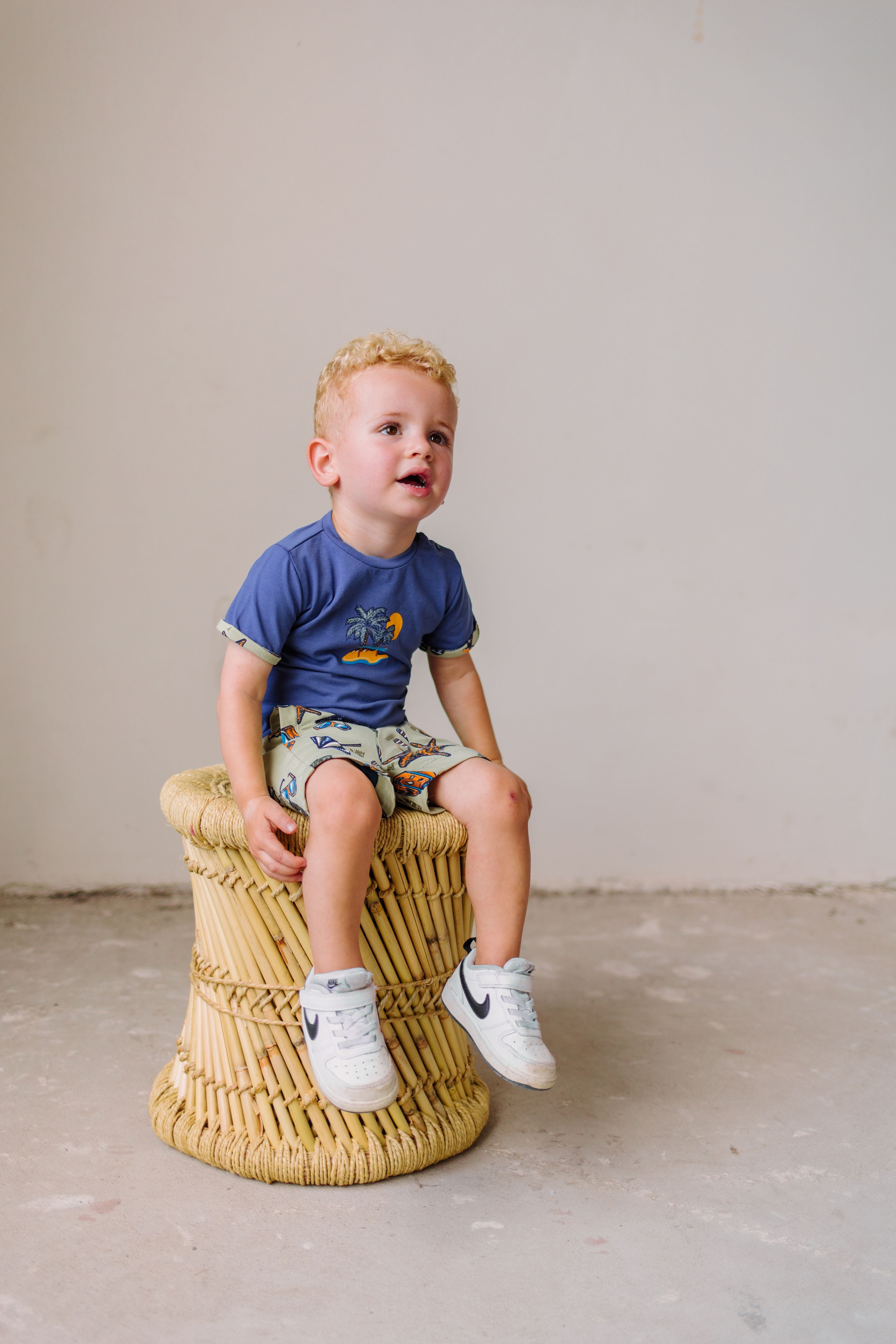 Mini boys t-shirt beach artwor