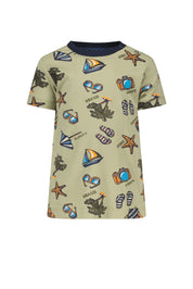 Mini boys t-shirt w/ on tour aop