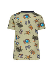Mini boys t-shirt w/ on tour aop