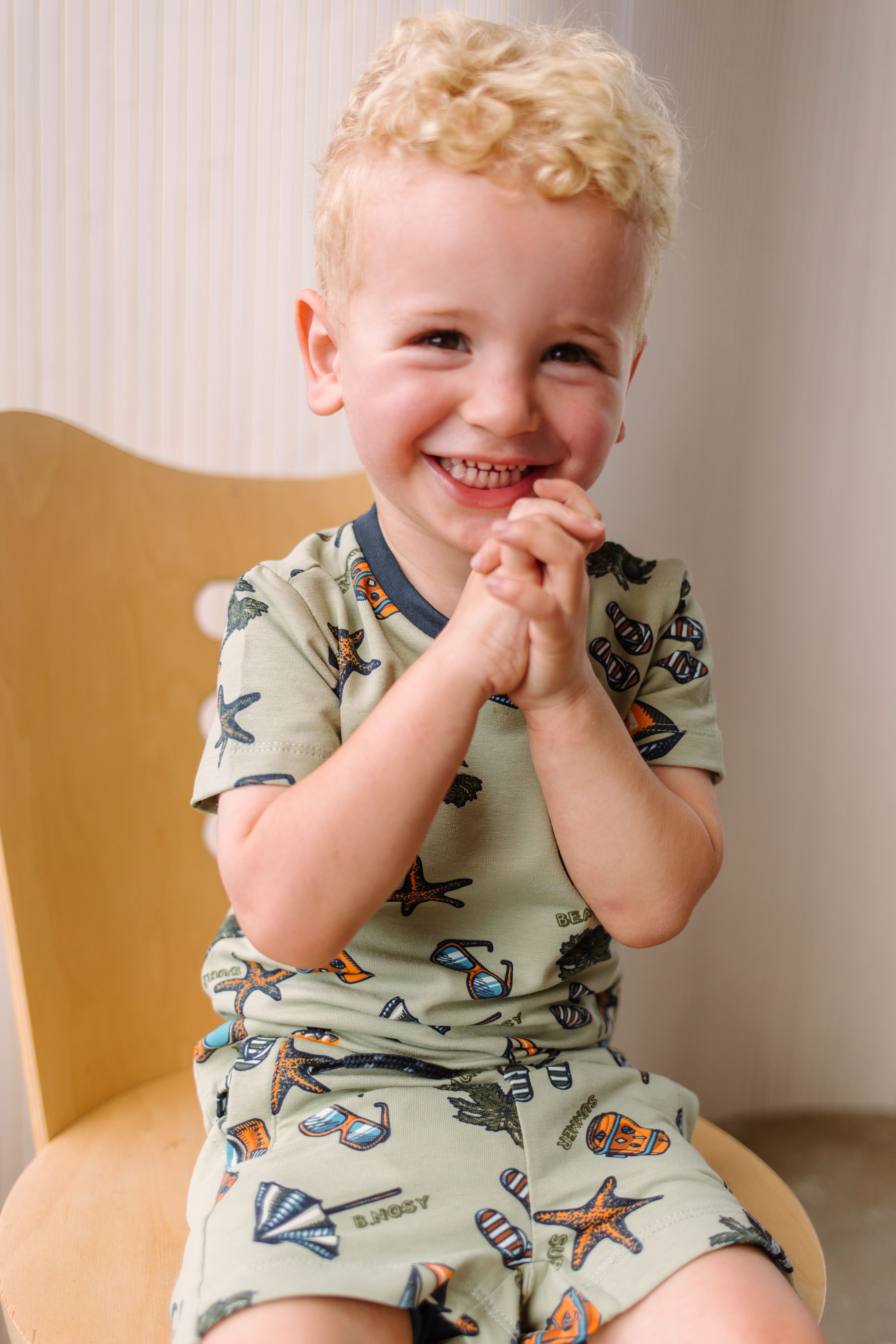 Mini boys t-shirt w/ on tour aop