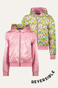 B.Nosy Giacca estiva reversibile Fayah Rosa-Fiore - Rosa zucchero / 98